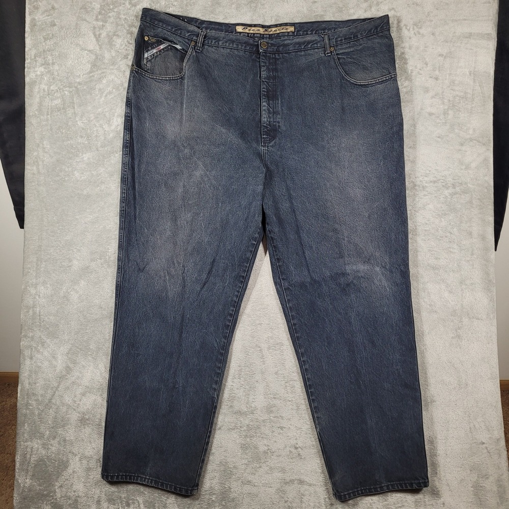 Vintage Paco Sports Jeans Mens 52x32 Denim Baggy Embroidered 90s Y2K Streetwear